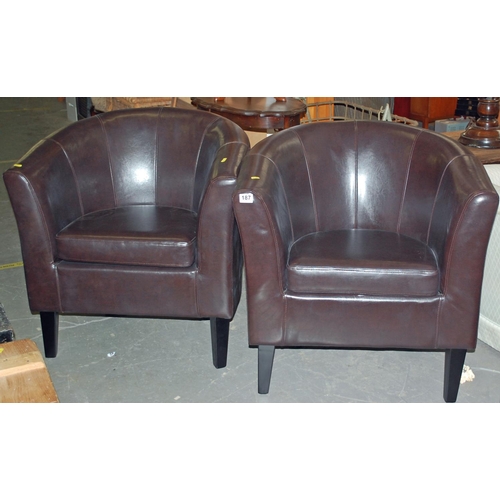 187 - A pair of Dunelm tub chairs - Postage/packing not available.