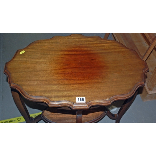 188 - Edwardian side table - Postage/packing not available.