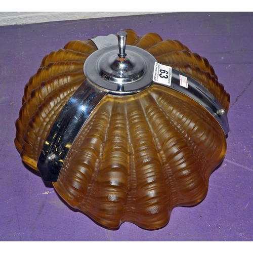 63 - An Art Deco period hanging lamp - Postage/packing not available.