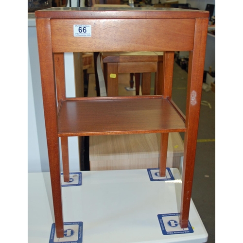 66 - Small oak side table - Postage/packing not available.