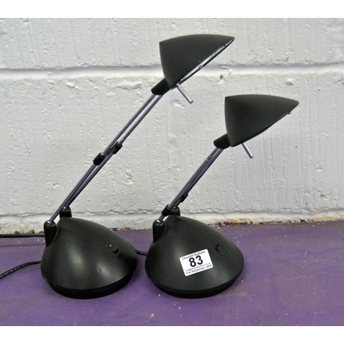 83 - 2 Desk lamps - Postage/packing not available.