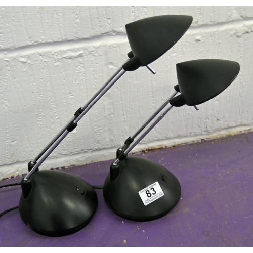 83 - 2 Desk lamps - Postage/packing not available.