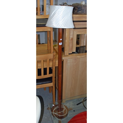 85 - Wooden standard lamp - Postage/packing not available.