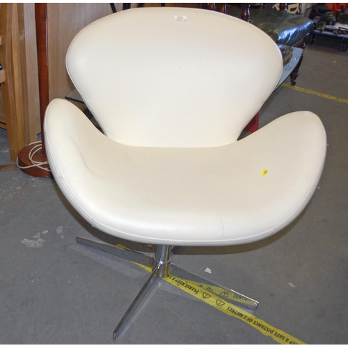 86 - Retro style chair in the manner of Arne Jacobsen's Swan Chair - Postage/packing not available.