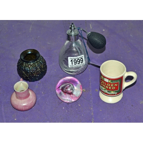 1999 - 5 Pieces of glass and china to inc Caithness