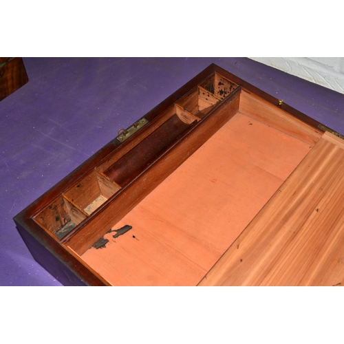 16 - Antique rosewood writing slope - Postage/packing not available.