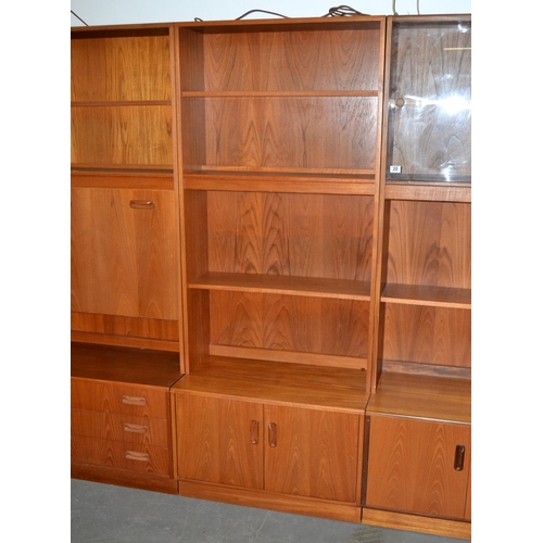 20 - A large 1970's G-Plan Fresco wall unit comprising of 7 separate modular parts - with original 1978 c... 