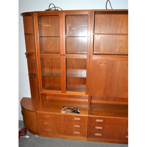 20 - A large 1970's G-Plan Fresco wall unit comprising of 7 separate modular parts - with original 1978 c... 