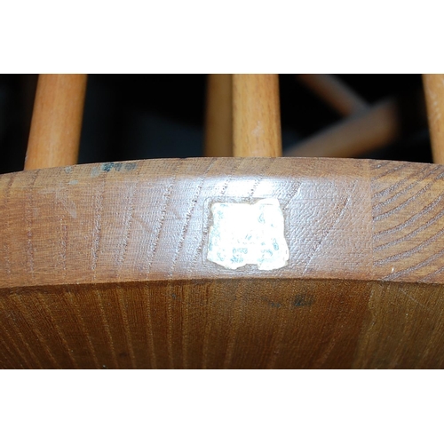 13 - A set of 6 blonde Ercol hoop back dining chairs with original cushions - Postage/packing not availab... 