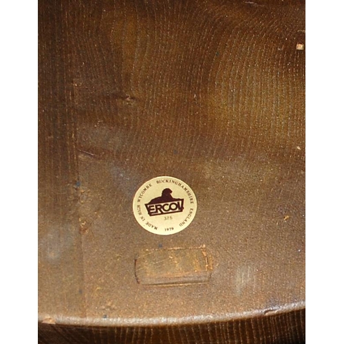 61 - A set of 4 Ercol Fleur-de-Lys dining chairs - Postage/packing not available.