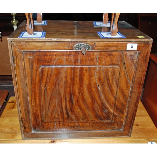 86 - An unusual antique Chinese wooden table cabinet - believed to be c.1900 - Postage/packing not availa... 