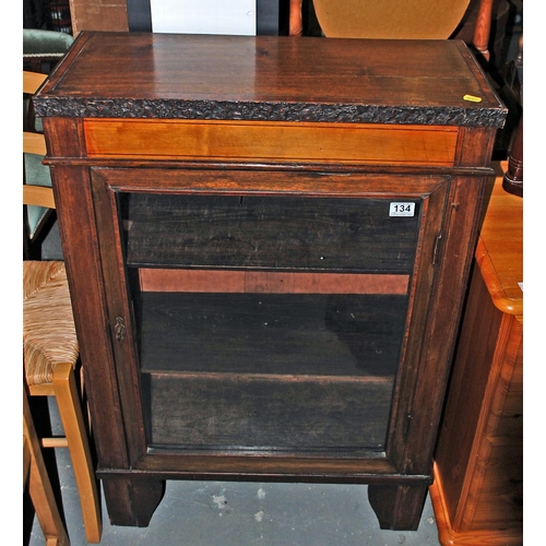 147 - Glass fronted display cabinet - Postage/packing not available