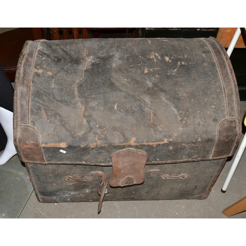 89 - Antique travelling trunk - Postage/packing not available