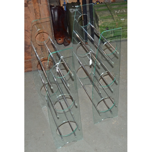 100 - 2 Chrome and Perspex retro style CD racks - Postage/packing not available