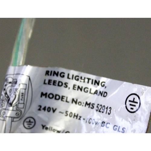 284 - Unusual standard lamp by Ring Lighting - Postage/packing not available