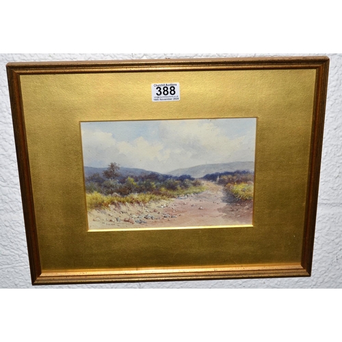 388 - An early 20th century watercolour of a rocky path by Frank Slade - bearing gallery labels verso - Po... 