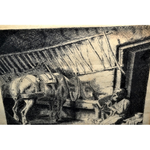 401 - Joseph Benwell Clark (1857-1938) etching entitled 