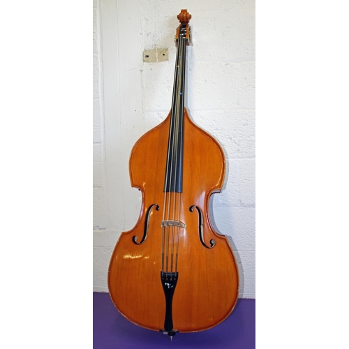 669 - An Andreas Zeller for Stentor 1/8th size Double Bass in case with bow - Overall height 57