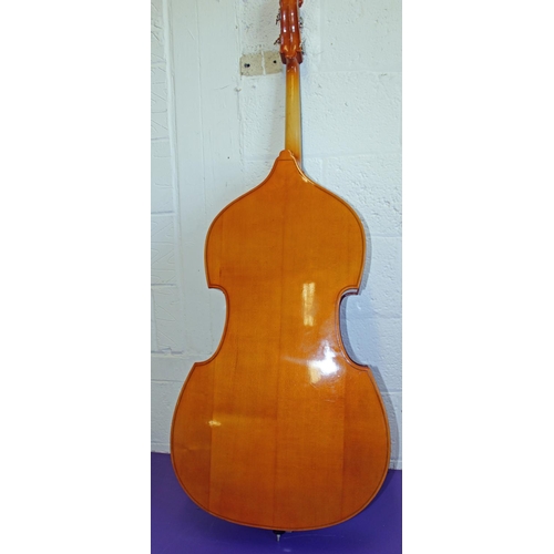 669 - An Andreas Zeller for Stentor 1/8th size Double Bass in case with bow - Overall height 57