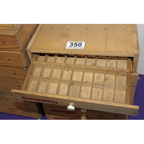 350 - Wooden tabletop printers cabinets/ loose drawers - Postage/packing not available