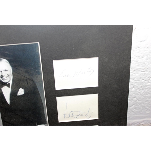 673 - Signed display - Frank Sinatra, Dean Martin and Sammy Davis Jnr - unverified