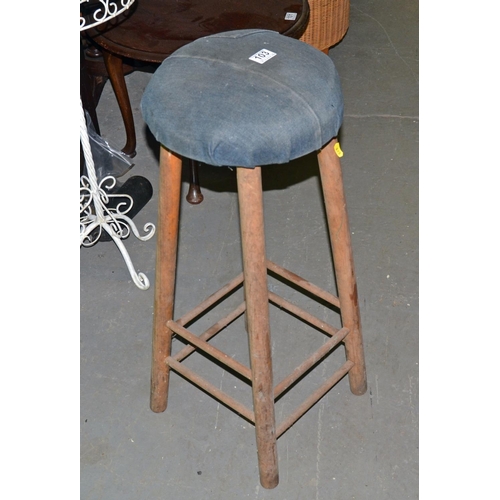 103 - Denim covered bar stool - Postage/packing not available