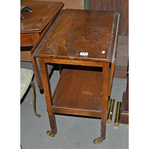 115 - Drop leaf trolley - Postage/packing not available