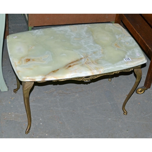 118 - Onyx topped table - Postage/packing not available