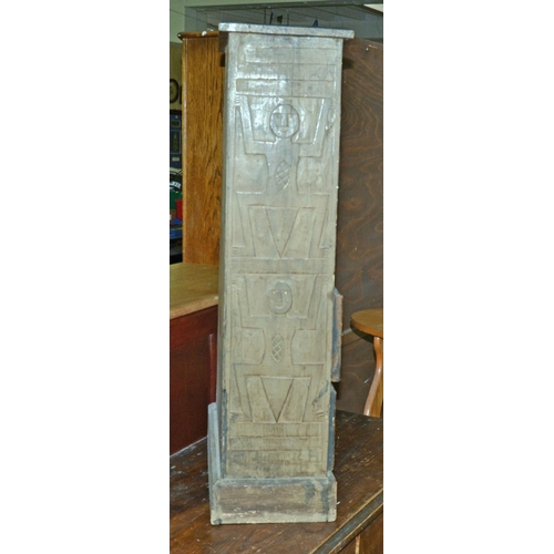 123 - Ethnic carved table top cupboard - Postage/packing not available