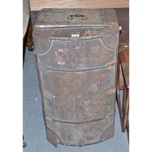 136 - Antique Pony skin trunk - Postage/packing not available