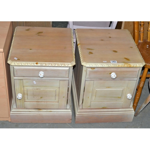 142 - Pair of bedside cabinets - Postage/packing not available