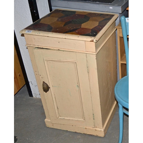 161 - Antique painted pine cupboard - Postage/packing not available