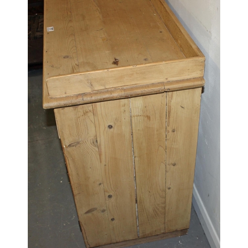 77 - An antique pine sideboard - Postage/packing not available