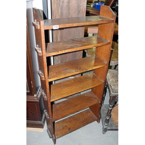 112 - A Gothic style oak bookcase - Postage/packing not available