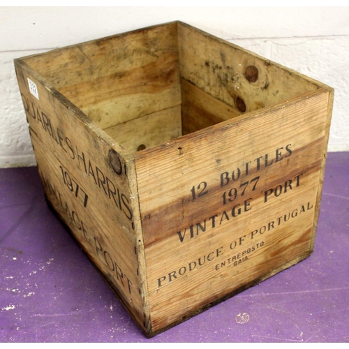 332 - Vintage wooden Port crate - Postage/packing not available