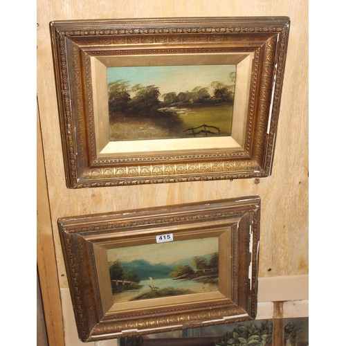 415 - 6 antique and later oil paintings - Postage/ Packing not available