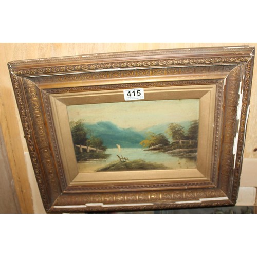 415 - 6 antique and later oil paintings - Postage/ Packing not available