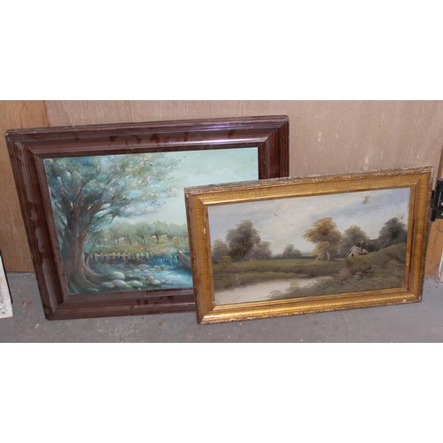 415 - 6 antique and later oil paintings - Postage/ Packing not available