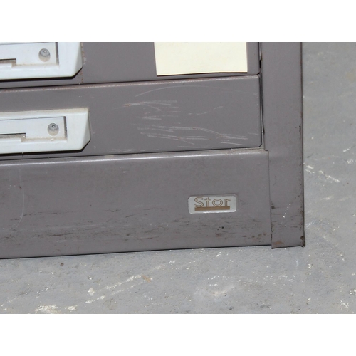 10 - A Stor 15 drawer industrial metal filing cabinet