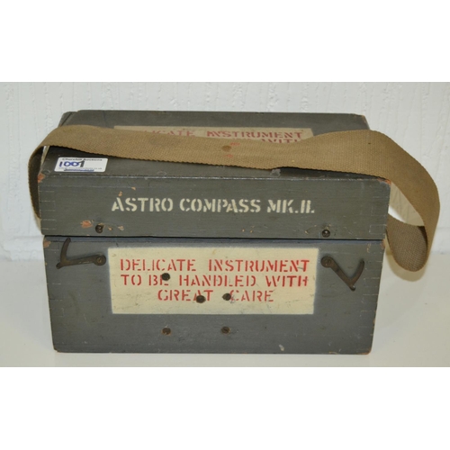 1001 - A WW2 dated Admiralty Mk II Astro Compass in original wooden box - 6A-1174 4C