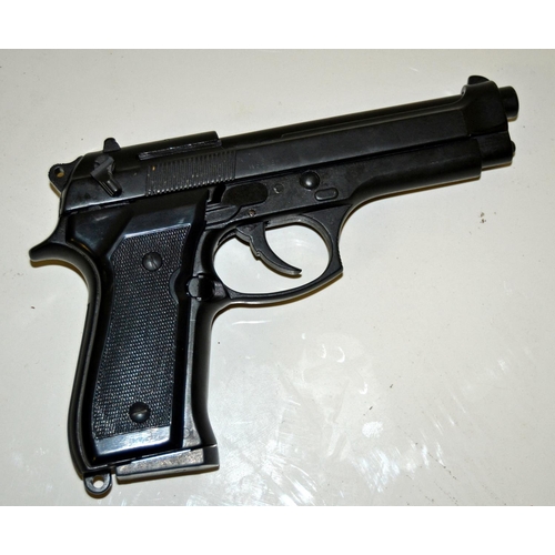 1003 - An 8mm Bruni Model 92, blank firing, semi-automatic pistol, with hard plastic case - This lot is off... 