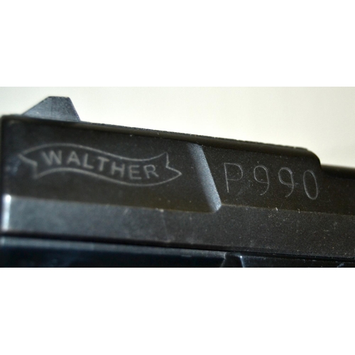 1004 - A Walther P990 BB gun in hard plastic case - This lot is offered for the purposes of historical re-e... 