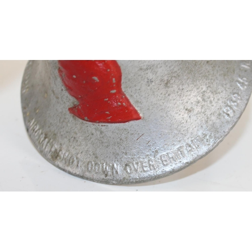 1027 - A WW2 period aluminium Victory Bell made for the RAF Benevolent Fund from the metal of German aircra... 