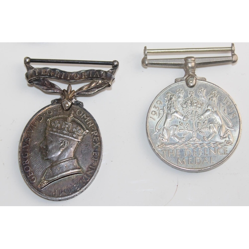 1031 - WW1 Victory medal, Territorial medal, WW2 Medal and an ASC cap badge