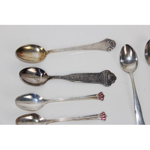 1102 - Qty of silver and silver plated spoons - Scandinavian