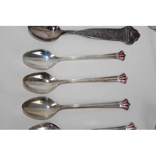 1102 - Qty of silver and silver plated spoons - Scandinavian