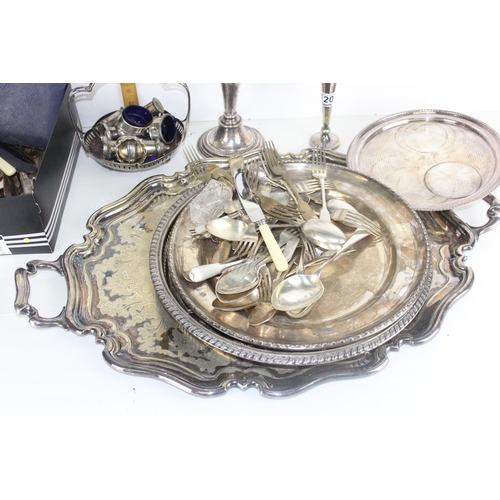 1120 - A large qty of assorted antique and later silver-plated items