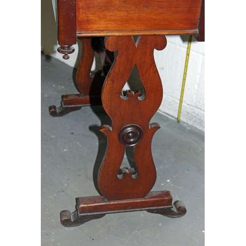 115 - An antique Mahogany side table with drawer