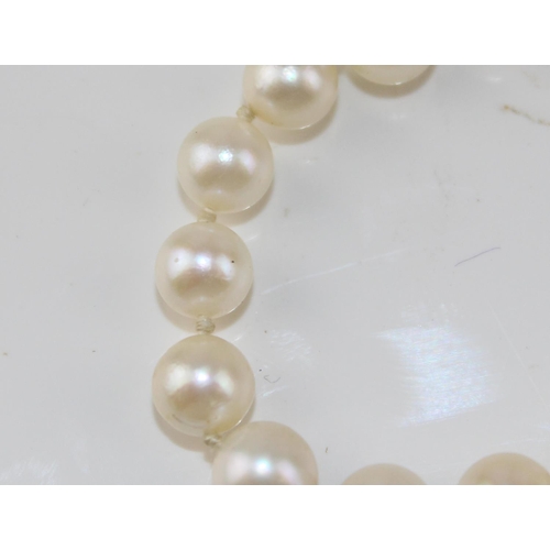 1262 - Vintage pearl necklace with 9ct gold clasp