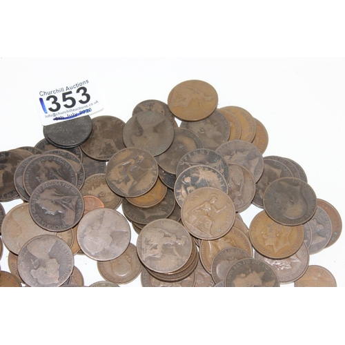 1353 - Qty of Victorian and later coins - mostly British